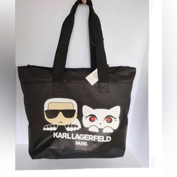 Karl Lagerfeld Bags New With Tags Karl Lagerfeld Love Paris Black Maybelle Cat Handbag Tote